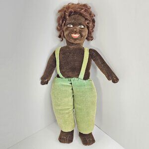 Norah Wellings Marked On Foot Collector Cloth Doll England 1930s-1940s Rare